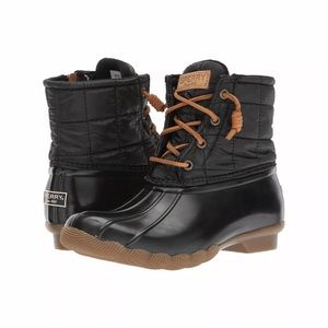 ✨ Host Pick ✨ Sperry Duck Boot Shiny Black Quilted